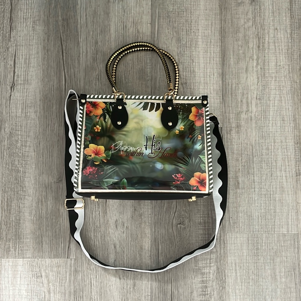 *SOLD* CHiP Bags modern style Christian apparel ocean palm tropical tote purse - Picture 15 of 17